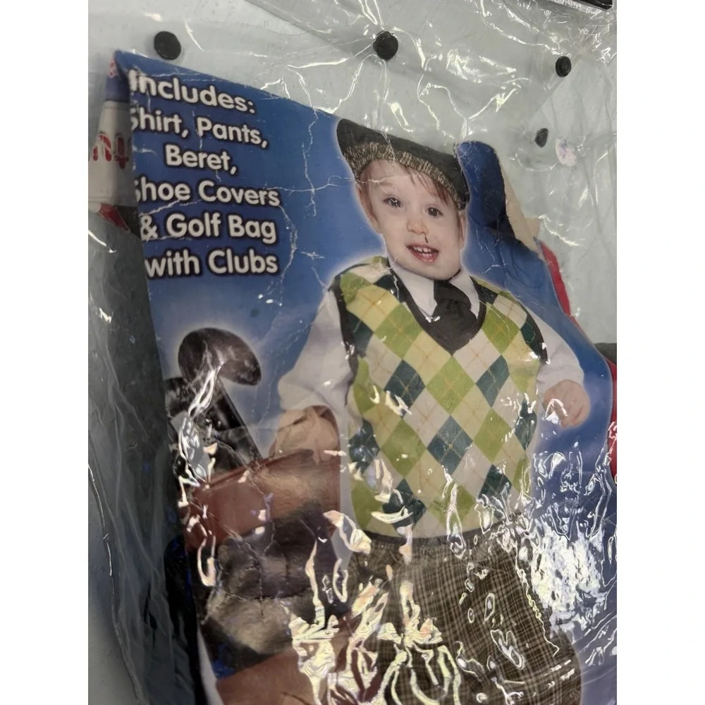 Rasta Imposta Future Golfer Toddler Costume 18-24M Green Argyle Plaid 9758